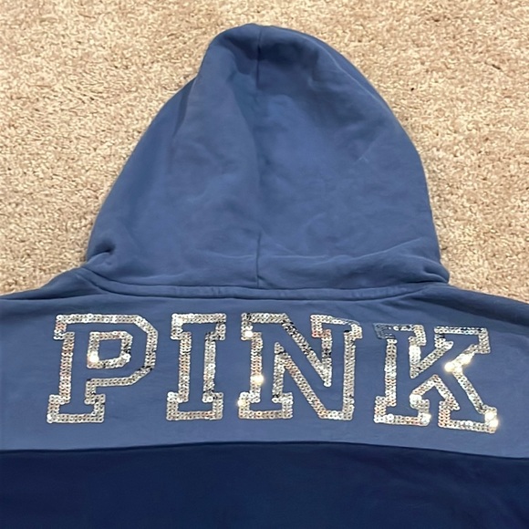 PINK Victoria's Secret Blue Relaxed Hoodie Sweatshirt - Picture 4 of 6